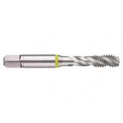 7/16-20 2B 3-Flute Cobalt Yellow Ring Semi-Bottoming 40 degree Spiral Flute Tap-Bright - Industrial Tool & Supply
