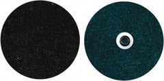 Norton - 5" Coarse Grade Aluminum Oxide Deburring Disc - 5/8-11 Threaded Center Hole, Quick Change Connection, Blue, 10,000 Max RPM - Industrial Tool & Supply