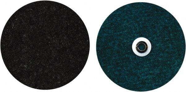 Norton - 4-1/2" Coarse Grade Aluminum Oxide Deburring Disc - 5/8-11 Threaded Center Hole, Quick Change Connection, Blue, 12,000 Max RPM - Industrial Tool & Supply
