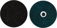 Norton - 4-1/2" Coarse Grade Aluminum Oxide Deburring Disc - 5/8-11 Threaded Center Hole, Quick Change Connection, Blue, 12,000 Max RPM - Industrial Tool & Supply
