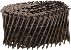Stanley Bostitch - 13 Gauge 0.09" Shank Diam 2-1/2" Long Framing Nails for Power Nailers - Steel, Stainless Steel Finish, Ring Shank, Coil Wire Collation, Round Head, Blunt Diamond Point - Industrial Tool & Supply