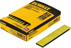 DeWALT - 7/8" Long x 1/4" Wide, 18 Gauge Crowned Construction Staple - Steel, Copper Finish, Chisel Point - Industrial Tool & Supply