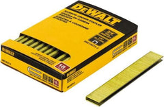 DeWALT - 5/8" Long x 1/4" Wide, 18 Gauge Crowned Construction Staple - Steel, Copper Finish, Chisel Point - Industrial Tool & Supply