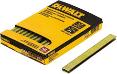 DeWALT - 1/2" Long x 1/4" Wide, 18 Gauge Crowned Construction Staple - Steel, Copper Finish, Chisel Point - Industrial Tool & Supply