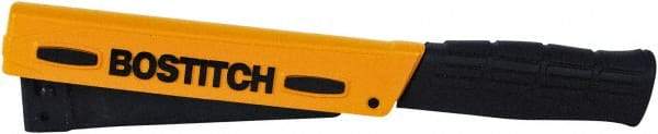 Stanley Bostitch - Manual Hammer Tacker - 1/4, 5/16, 3/8" Staples, 84 Lb Capacity, Yellow, Aluminum Die Cast - Industrial Tool & Supply