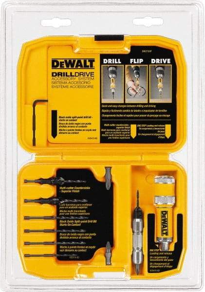 DeWALT - 12 Piece, Phillips Handle, Bit Set - Drilling/Screwdriving Utility Accessory Set Kit, 5/16" Hex Drive, Phillips Point - Industrial Tool & Supply