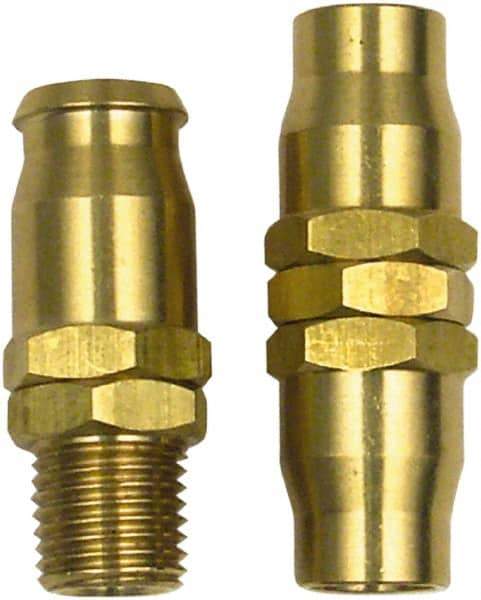 Stanley Bostitch - 1/4 Male NPT Universal Pneumatic Hose Air Hose Fitting - Steel, 1/4" Body Diam, 1/4" Hose ID - Industrial Tool & Supply