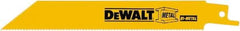 DeWALT - 12" Long x 3/4" Thick, Bi-Metal Reciprocating Saw Blade - Straight Profile, 10 to 14 TPI, Toothed Edge, Tang Shank - Industrial Tool & Supply