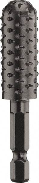 DeWALT - 1/2" Cut Diam, 1/4" Shank Diam, Cylinder Head Fine Diamond Cut Burr - Steel - Industrial Tool & Supply