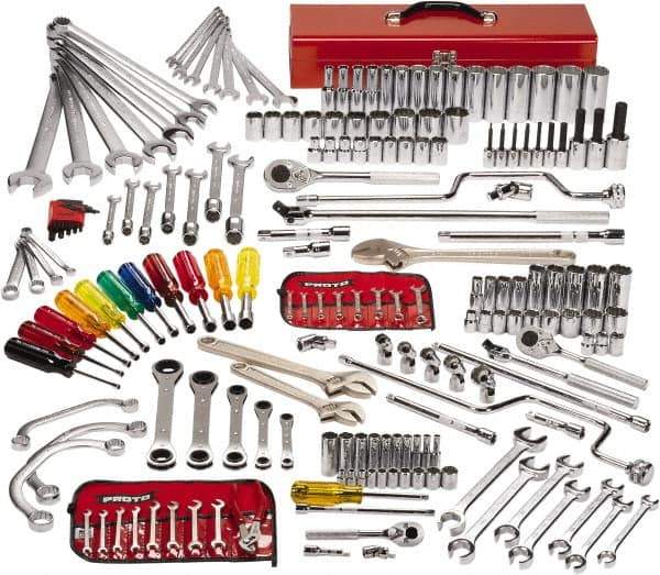 Proto - 194 Piece 1/4, 3/8 & 1/2" Drive Master Tool Set - Comes in Top Chest - Industrial Tool & Supply