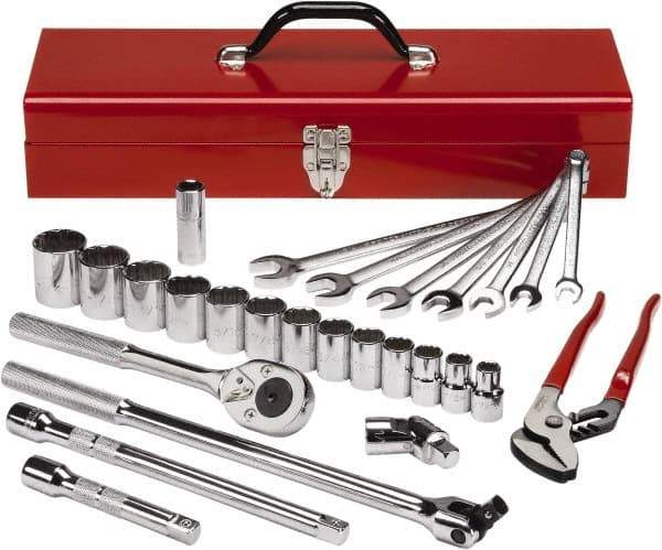 Proto - 27 Piece 3/4 & 1" Drive Master Tool Set - Comes in Tool Box - Industrial Tool & Supply