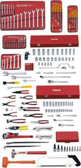 Proto - 157 Piece 3/8 & 1/2" Drive Master Tool Set - Comes in Top Chest - Industrial Tool & Supply