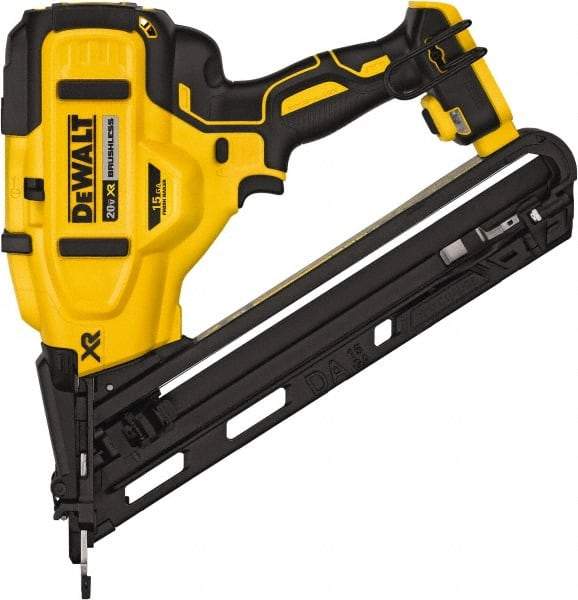 DeWALT - Cordless Finish Nailer - 15 Gauge Nail Diam, 1-1/4 to 2-1/2" Long Nail, Lithium-Ion Batteries Not Included - Industrial Tool & Supply