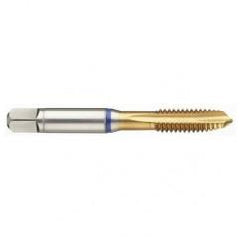 42433 2B 4-Flute PM Cobalt Blue Ring Spiral Point Plug Tap-TiN - Industrial Tool & Supply