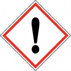 NMC - Hazardous Materials Label, Header: Harmful Irritant Warning - Legend: GHS - Graphic, English, Black & Red, 2" Long x 2" High, No Coating - Industrial Tool & Supply