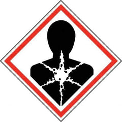 NMC - Hazardous Materials Label, Header: Health Hazard - Legend: GHS - Graphic, English, Black & Red, 2" Long x 2" High, No Coating - Industrial Tool & Supply