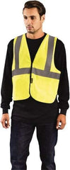OccuNomix - Size 2X/3XL Flame Resistant/Retardant Yellow Solid General Purpose Vest - 52 to 54" Chest, Hook & Loop Closure, Flame Resistant Cotton - Industrial Tool & Supply