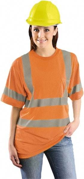 OccuNomix - Size 3XL, Hi-Viz Orange, High Visibility, Short Sleeve T-Pocket, - 1 Pocket, Polyester - Industrial Tool & Supply