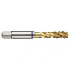 3/4-16 2B 4-Flute PM Cobalt Blue Ring Semi-Bottoming 40 degree Spiral Flute Tap-TiN - Industrial Tool & Supply