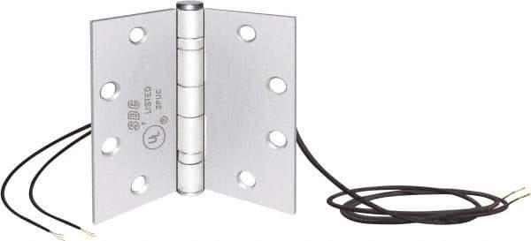 SDC - 4-1/2" Long x 4-1/2" Wide Steel Full Mortise Hinge - 2 Knuckles - Industrial Tool & Supply