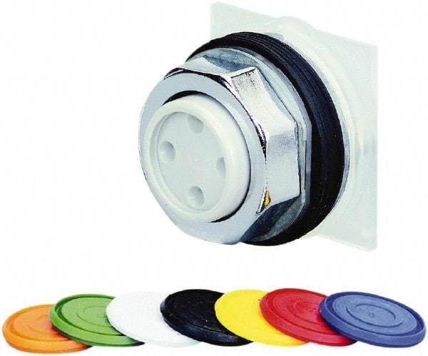 Schneider Electric - 30mm Mount Hole, Extended Straight, Pushbutton Switch - Round, Momentary (MO) - Industrial Tool & Supply