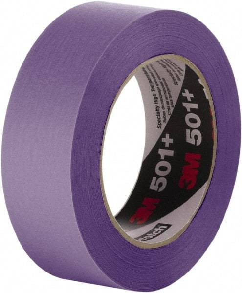 3M - 24mm Wide x 55 m Long Purple Crepe Paper Masking Tape - Series 501+, 33 In/Lb Tensile Strength - Industrial Tool & Supply