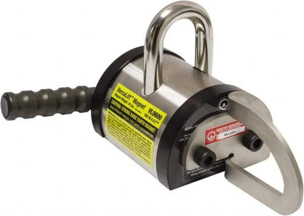 Mag-Mate - 600 Lb Load Capacity, Permanent Neo-Lift Magnet - 6-1/2" High x 5" Wide, 2 Poles - Industrial Tool & Supply
