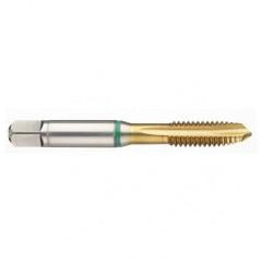 M2x0.40 6H 3-Flute Cobalt Green Ring Spiral Point Plug Tap-TiN - Industrial Tool & Supply