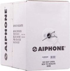 Aiphone - 18 AWG, 2 Wire, 1,000' OAL Unshielded Automation & Communication Cable - Polyethylene Insulation, 0.04" OD - Industrial Tool & Supply