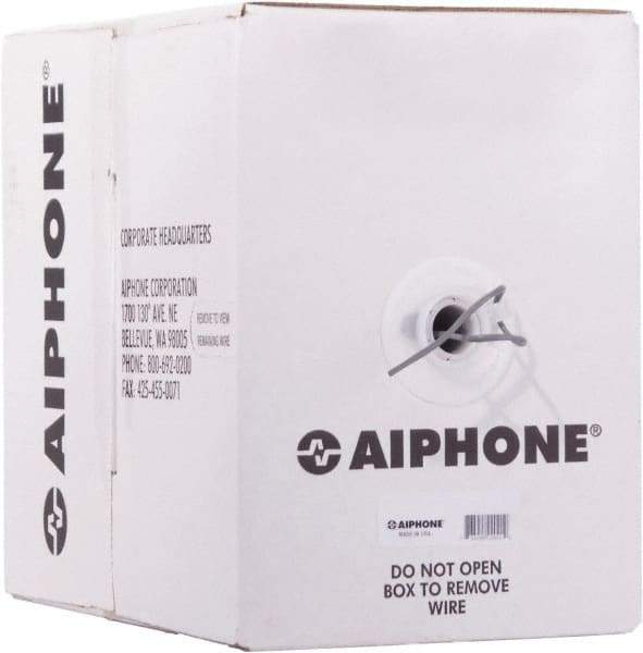 Aiphone - 16 AWG, 2 Wire, 1,000' OAL Unshielded Automation & Communication Cable - Polyethylene Insulation, 0.05" OD - Industrial Tool & Supply