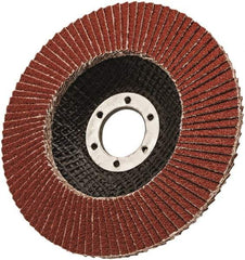 3M - 60 Grit, 4" Disc Diam, 5/8" Center Hole, Type 29 Ceramic Flap Disc - 15,000 Max RPM, Cloth Backing, Arbor Attaching System, Coated - Industrial Tool & Supply