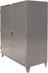 Strong Hold - 4 Shelf Locking Storage Cabinet - Steel, 72" Wide x 30" Deep x 78" High, Dark Gray - Industrial Tool & Supply