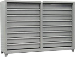 Strong Hold - 16 Drawer, Modular Storage Cabinet - Steel, 82" Wide x 26" Deep x 59" High, Dark Gray - Industrial Tool & Supply