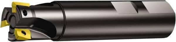 Sandvik Coromant - 12mm Cut Diam, 10mm Max Depth of Cut, 16mm Shank Diam, 2.6772" OAL, Indexable Square Shoulder End Mill - Multiple Insert Styles, Weldon Shank, 90° Lead Angle, Through Coolant, Series CoroMill 390 - Industrial Tool & Supply