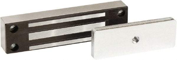 Securitron - 200 Lb Avg Magnetic Pull Electromagnetic Lock - 4.6" Long x 1.14" High x 3/4" Deep, 24 VDC - Industrial Tool & Supply