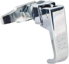 Made in USA - 2-1/4" Long x 3/4" Wide x 2.78" High, Lift & Turn Compression Latch - Zinc Plated Steel, with Polished Chrome Finish - Industrial Tool & Supply