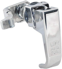 Made in USA - 2-1/4" Long x 3/4" Wide x 2.78" High, Lift & Turn Compression Latch - Zinc Plated Steel, with Polished Chrome Finish - Industrial Tool & Supply