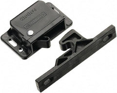 Made in USA - 2.83" Long x 0.67" Wide x 1.05" High, Grabber Catch Latch - Plastic, with Black Finish - Industrial Tool & Supply