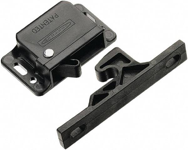 Made in USA - 2.83" Long x 0.67" Wide x 1.05" High, Grabber Catch Latch - Plastic, with Black Finish - Industrial Tool & Supply