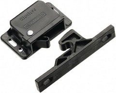 Made in USA - 2.83" Long x 0.67" Wide x 1.05" High, Grabber Catch Latch - Plastic, with Black Finish - Industrial Tool & Supply