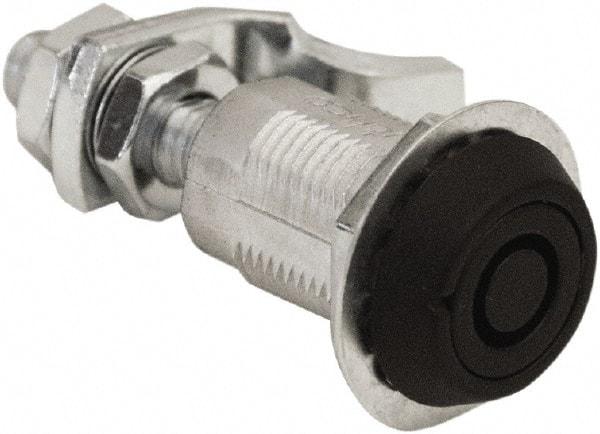 Made in USA - 2.77" Long x 1.13" Wide x 1/4" High, Compression Latch - Zinc Plated Steel, with Black Powder Coat Finish - Industrial Tool & Supply