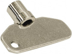 Made in USA - 1.97" Long x 0.45" Wide x 1.55" High, Key Latch - Zinc Plated Steel, with Steel Finish - Industrial Tool & Supply