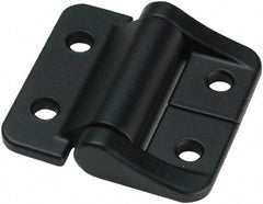 Value Collection - 1.58" Long x 1-1/2" Wide, Aluminum Door Hinge - Aluminum, Black Finish - Industrial Tool & Supply