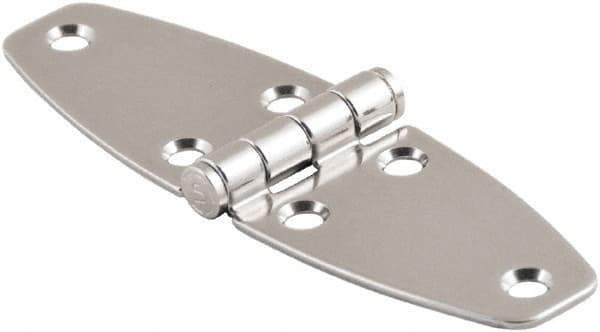 Made in USA - 4.02" Long x 4.65" Wide, Cabinet Hinge - 316 Stainless Steel, High Gloss Finish - Industrial Tool & Supply