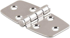 Made in USA - 2.44" Long x 3.07" Wide, Cabinet Hinge - 316 Stainless Steel, High Gloss Finish - Industrial Tool & Supply