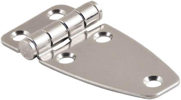 Made in USA - 2.52" Long x 3.07" Wide, Cabinet Hinge - 316 Stainless Steel, High Gloss Finish - Industrial Tool & Supply