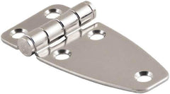 Made in USA - 2.52" Long x 3.07" Wide, Cabinet Hinge - 316 Stainless Steel, High Gloss Finish - Industrial Tool & Supply
