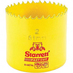 Starrett - 2" Diam, 1-5/8" Cutting Depth, Hole Saw - High Speed Steel Saw, Toothed Edge - Industrial Tool & Supply