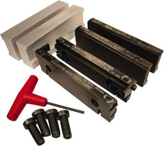 Jet Machining - 6" Jaw Width, " Jaw Height, Standard Vise Jaw Sets - Hardened Steel - Industrial Tool & Supply