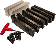 Jet Machining - 6" Jaw Width, " Jaw Height, Standard Vise Jaw Sets - Hardened Steel - Industrial Tool & Supply